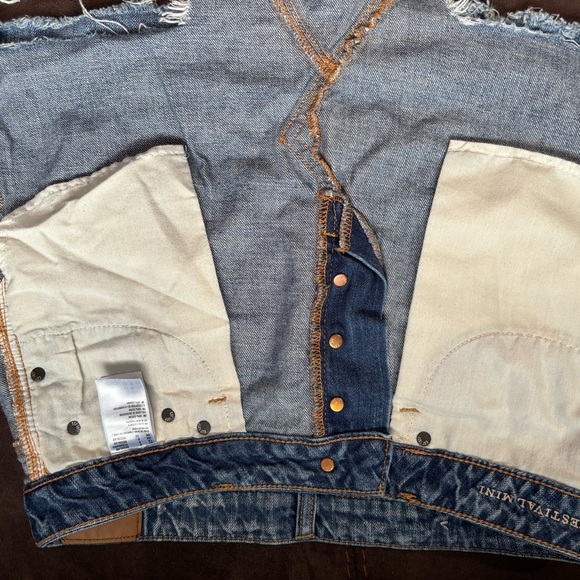 American Eagle Outfitters Distressed Denim Mini Skirt - Blue - Picture 4 of 11